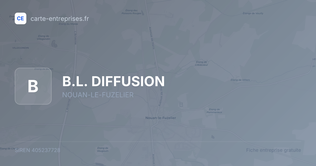 B.L. DIFFUSION — 405237728 — fiche entreprise