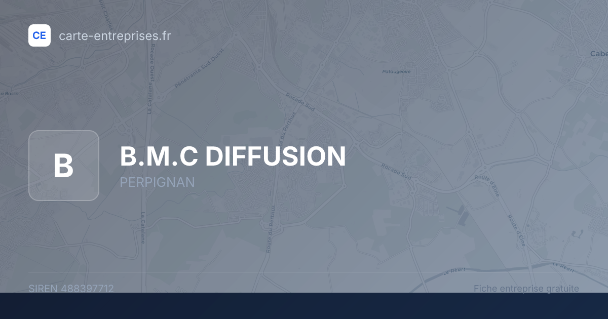 B.M.C DIFFUSION — 488397712 — fiche entreprise