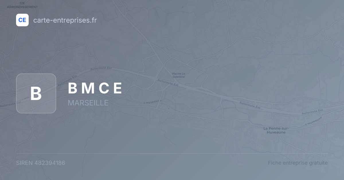 B M C E — 482394186 — fiche entreprise