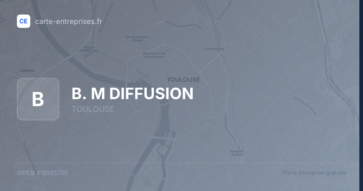 B. M DIFFUSION — 318585700 — fiche entreprise