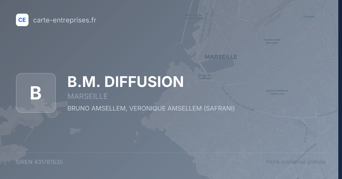 B.M. DIFFUSION — 431761535 — fiche entreprise