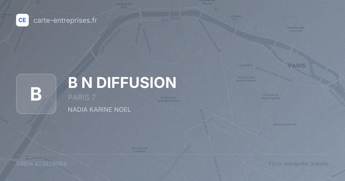 B N DIFFUSION — 423829084 — fiche entreprise