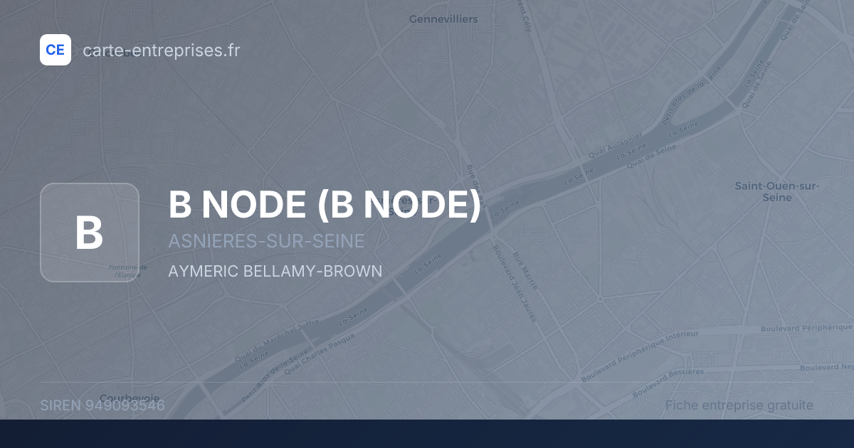 B NODE — 949093546 — fiche entreprise