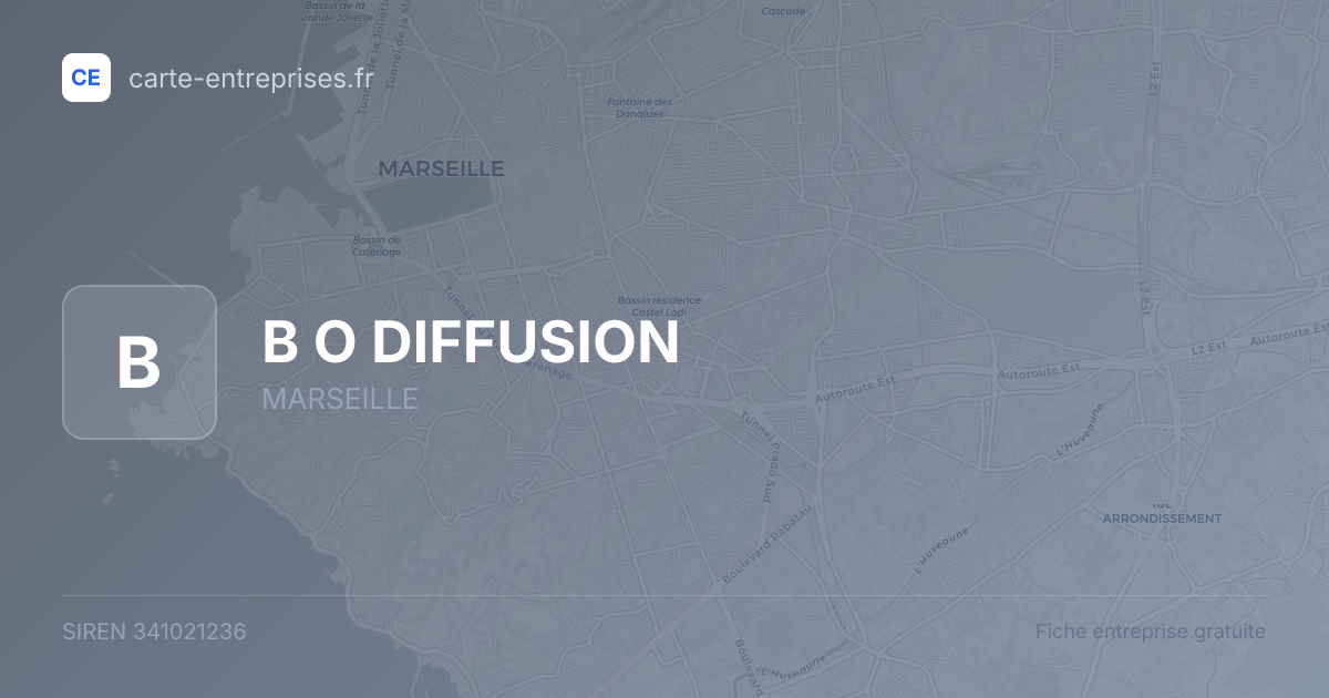 B O DIFFUSION — 341021236 — fiche entreprise