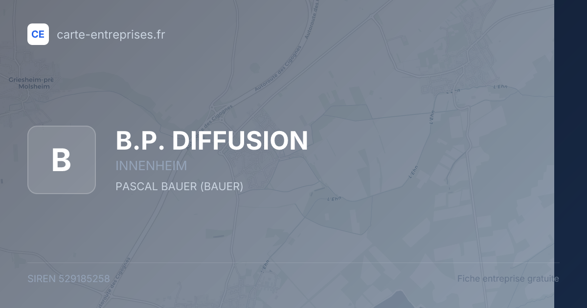 B.P. DIFFUSION — 529185258 — fiche entreprise