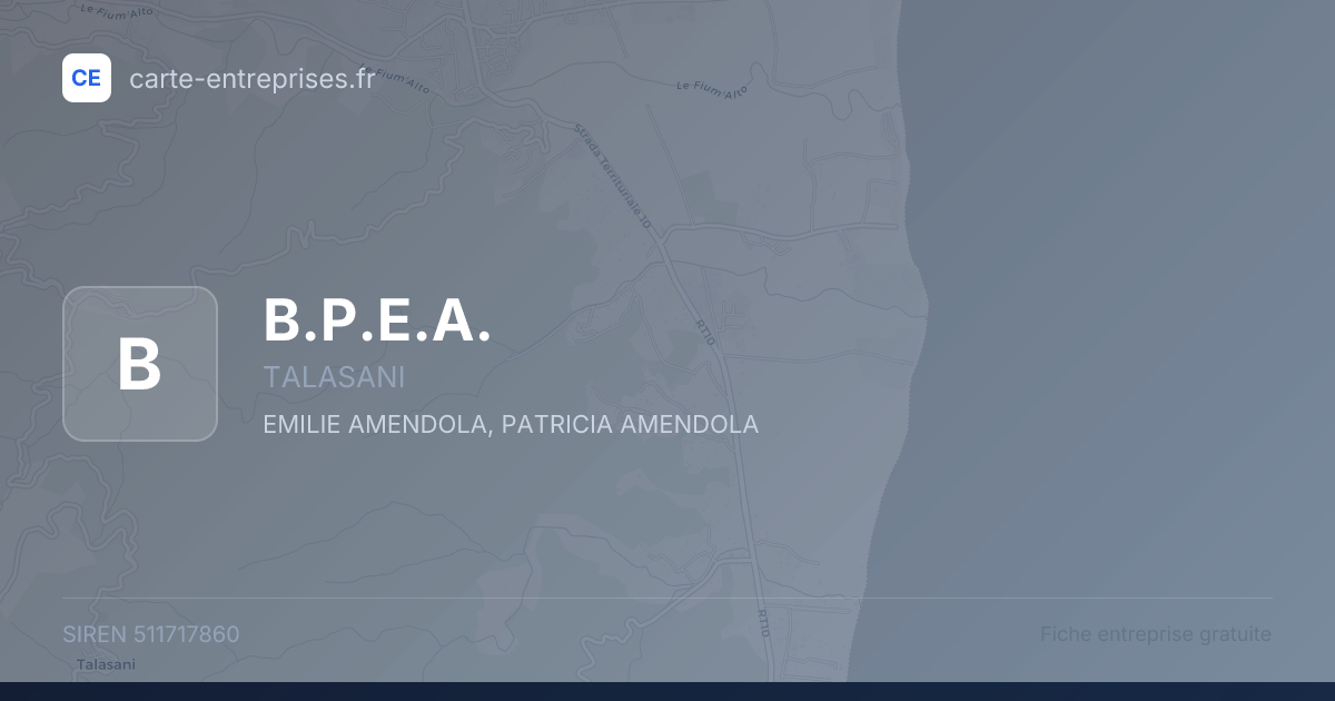 B.P.E.A. — 511717860 — fiche entreprise