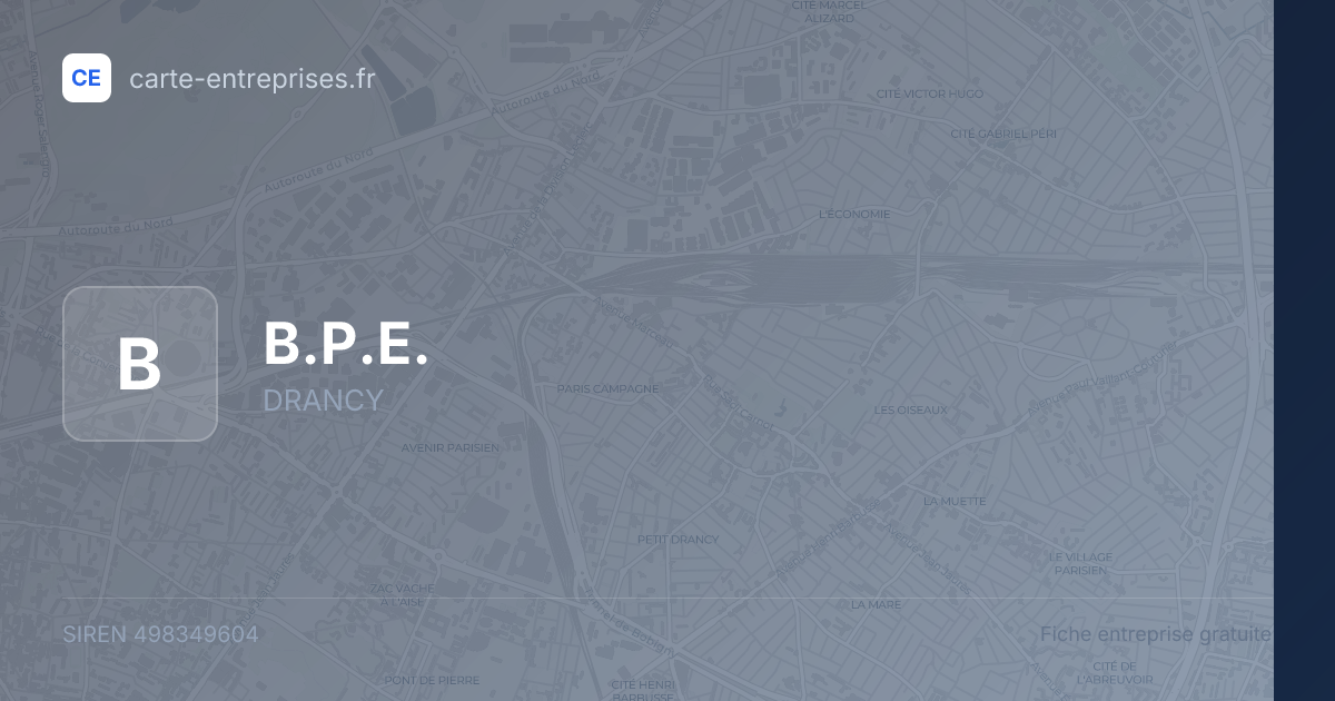 B.P.E. — 498349604 — fiche entreprise
