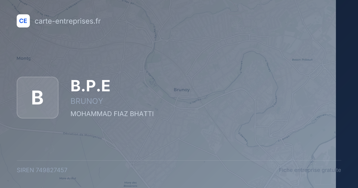 B.P.E — 749827457 — fiche entreprise