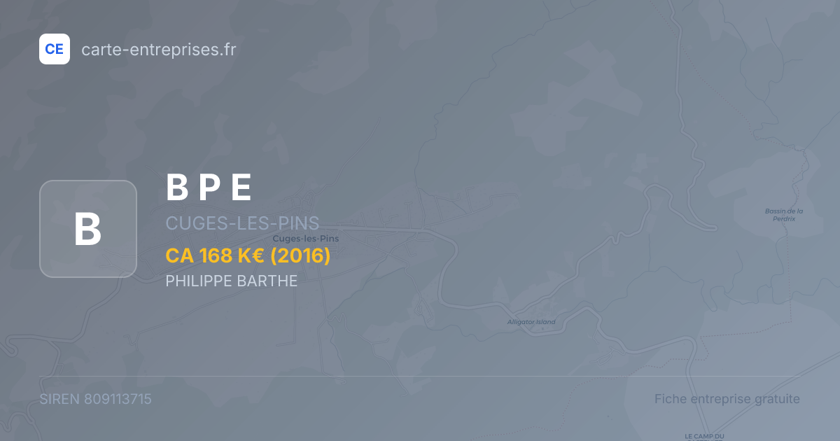 B P E — 809113715 — fiche entreprise