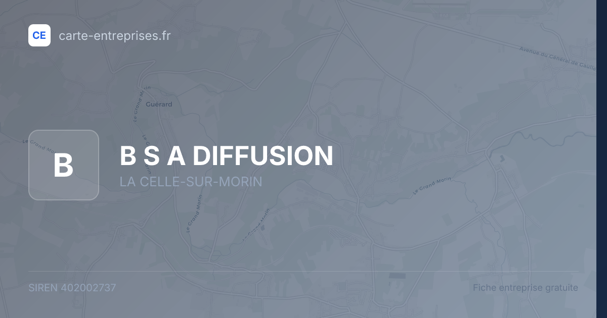 B S A DIFFUSION — 402002737 — fiche entreprise