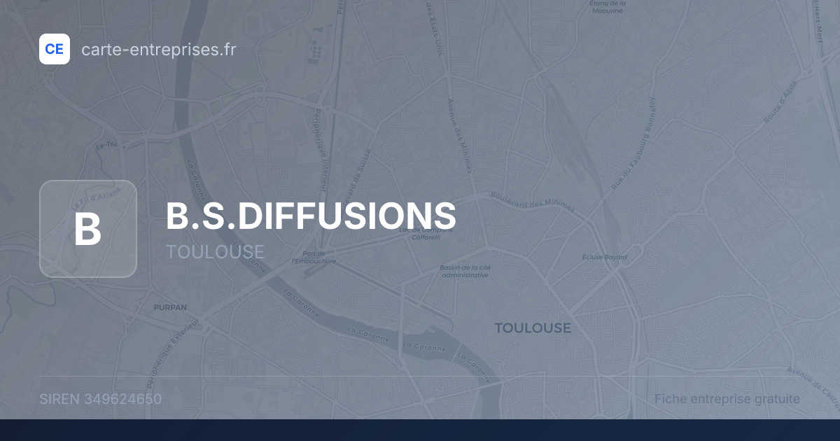 B.S.DIFFUSIONS — 349624650 — fiche entreprise