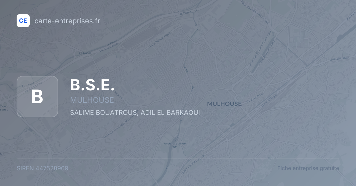 B.S.E. — 447528969 — fiche entreprise