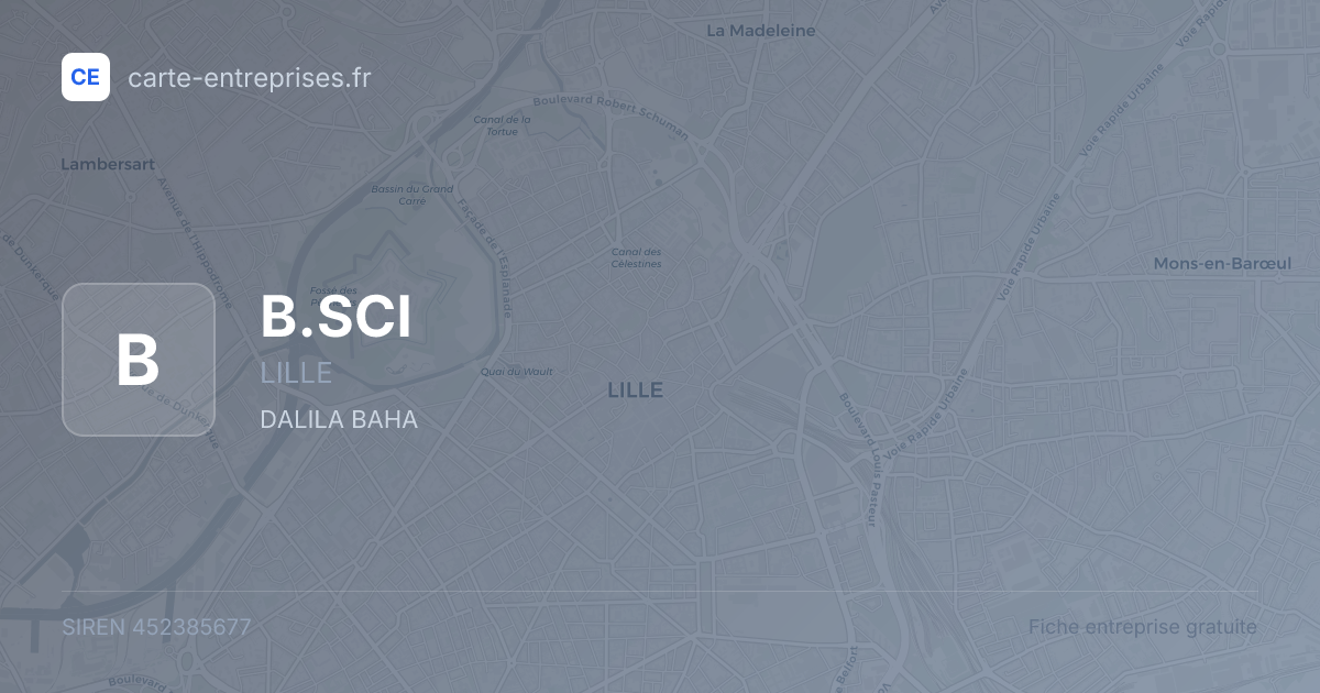B.SCI — 452385677 — fiche entreprise