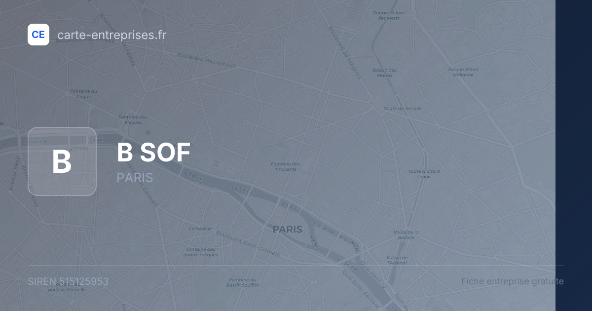 B SOF — 515125953 — fiche entreprise
