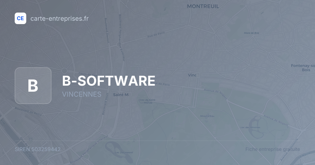 B-SOFTWARE — 503259442 — fiche entreprise