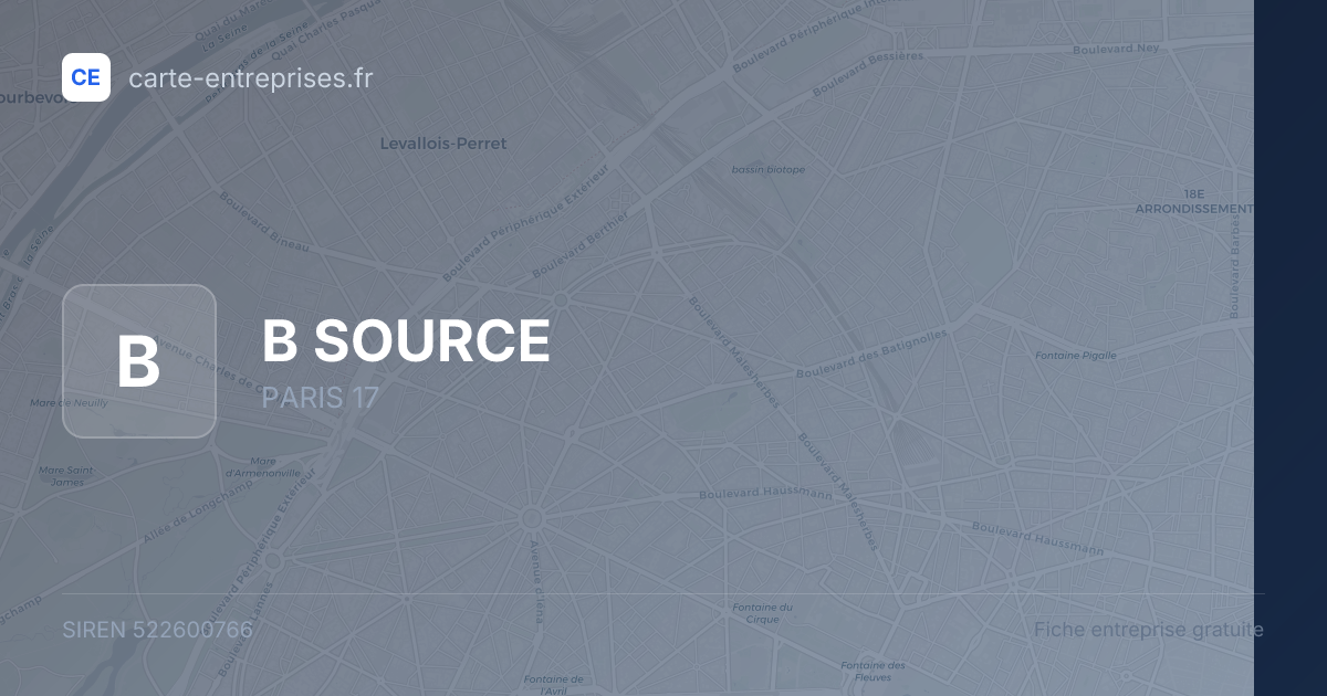 B SOURCE — 522600766 — fiche entreprise