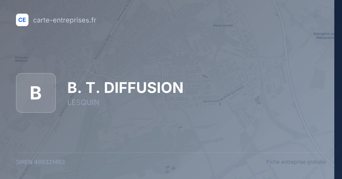B.   T. DIFFUSION — 489321463 — fiche entreprise
