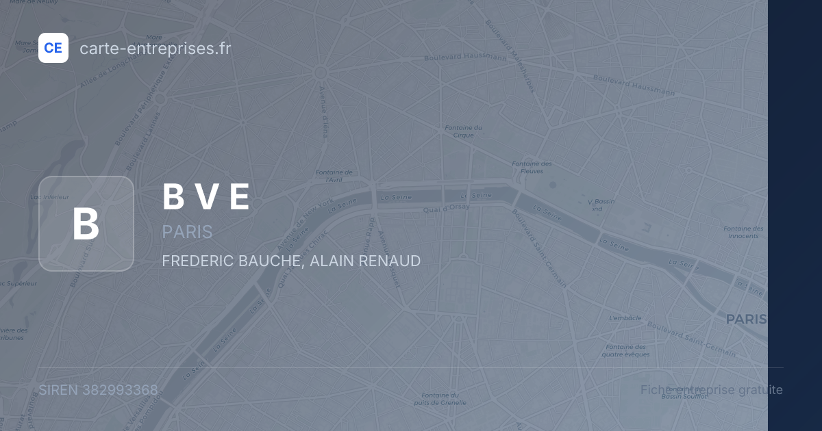 B V E — 382993368 — fiche entreprise