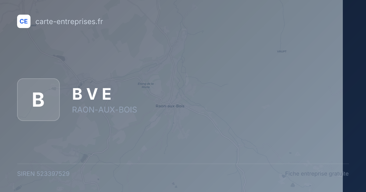 B V E — 523397529 — fiche entreprise