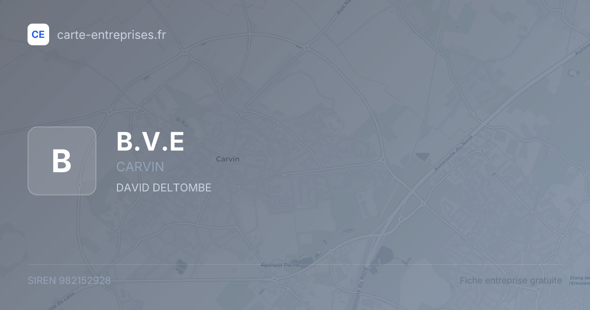 B.V.E — 982152928 — fiche entreprise
