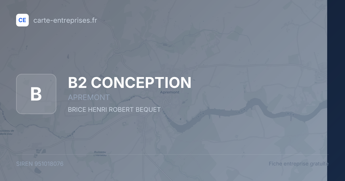 B2 CONCEPTION — 951018076 — fiche entreprise
