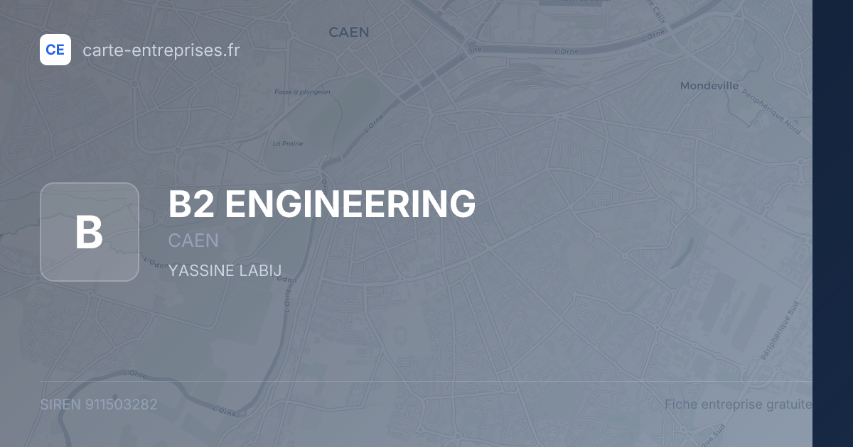 B2 ENGINEERING — 911503282 — fiche entreprise