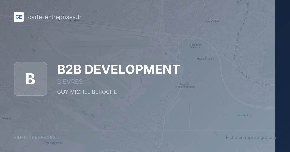 B2B DEVELOPMENT — 799286083 — fiche entreprise