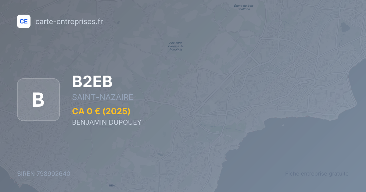 B2EB — 798992640 — fiche entreprise