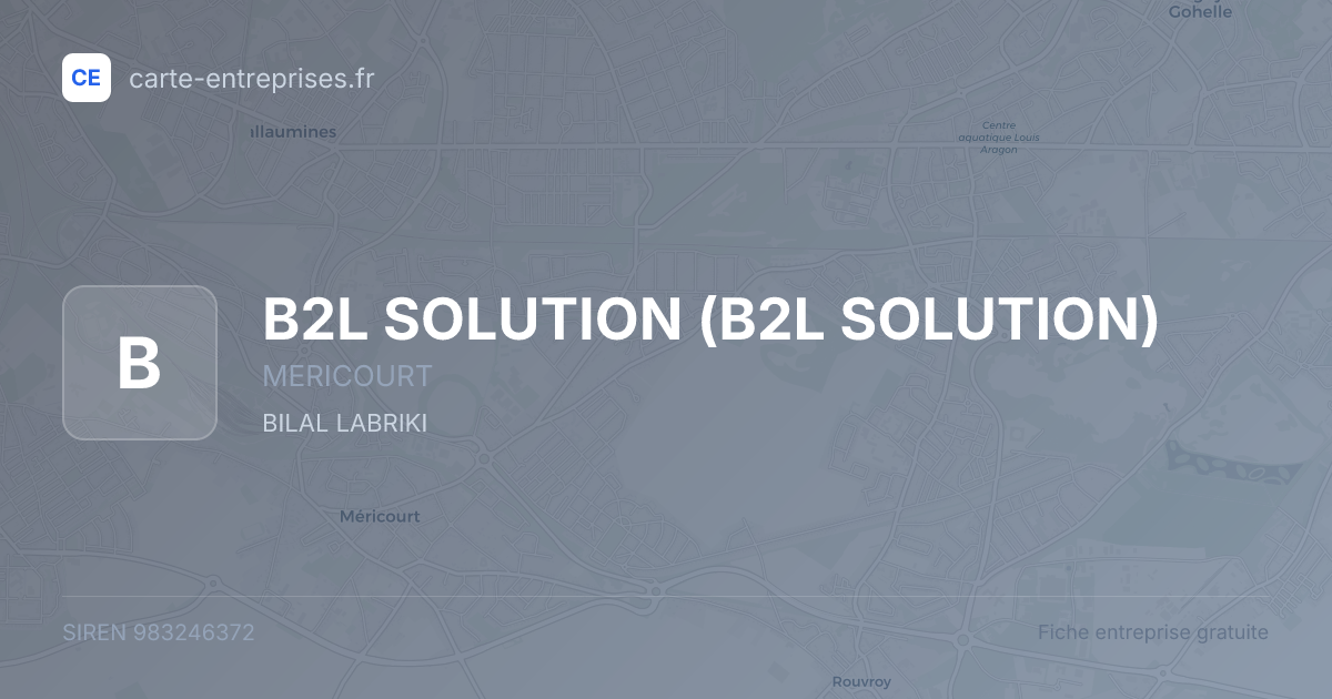 B2L SOLUTION — 983246372 — fiche entreprise