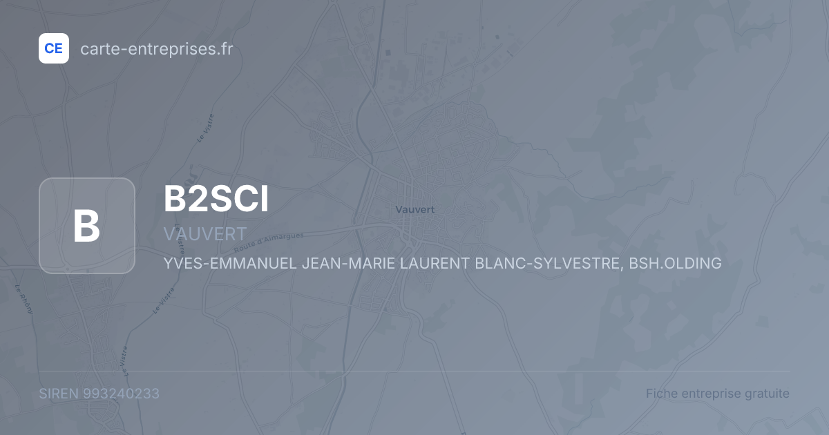 B2SCI — 993240233 — fiche entreprise