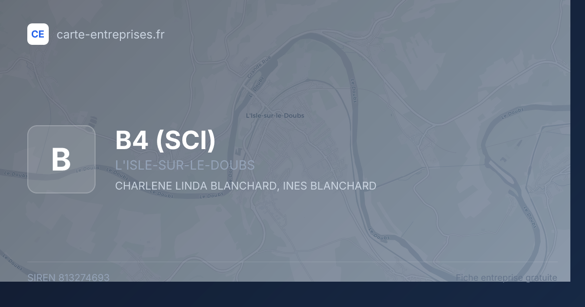 B4 (SCI) — 813274693 — fiche entreprise