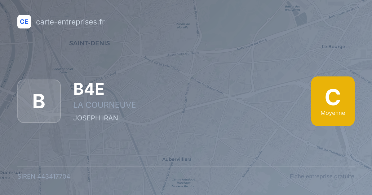 B4E — 443417704 — fiche entreprise