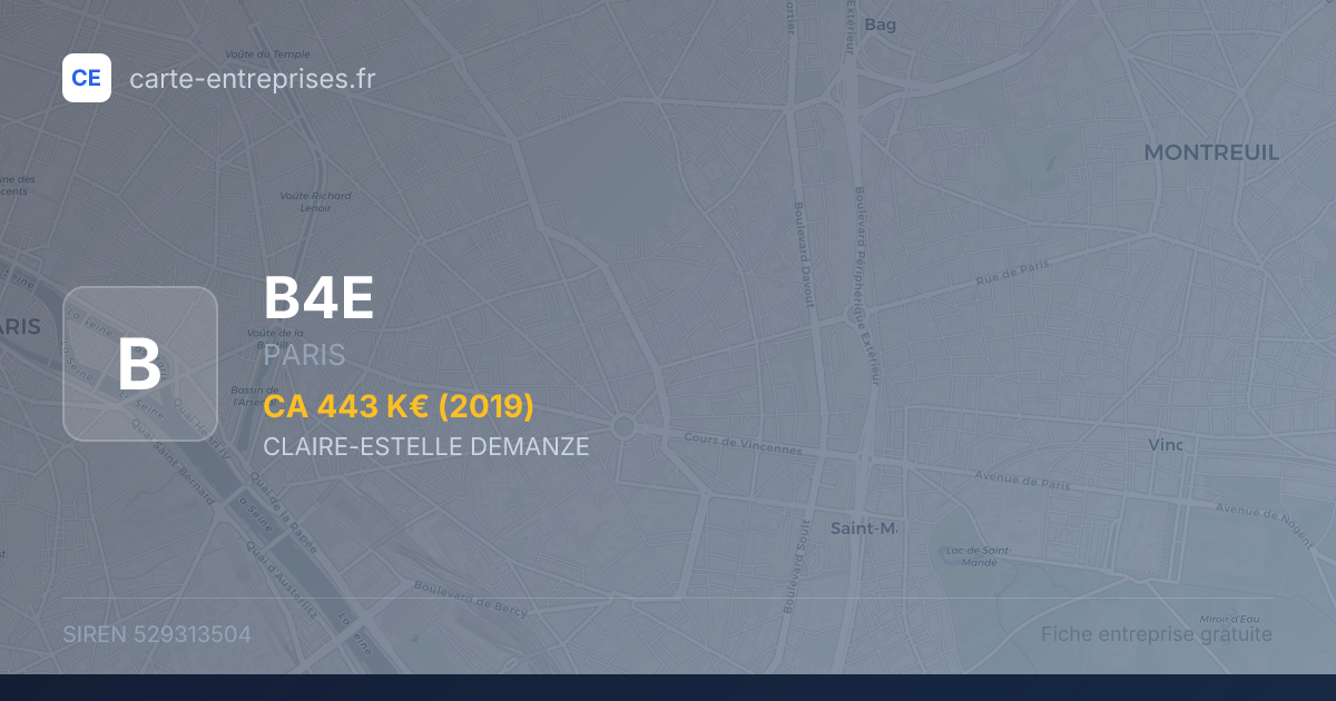 B4E — 529313504 — fiche entreprise