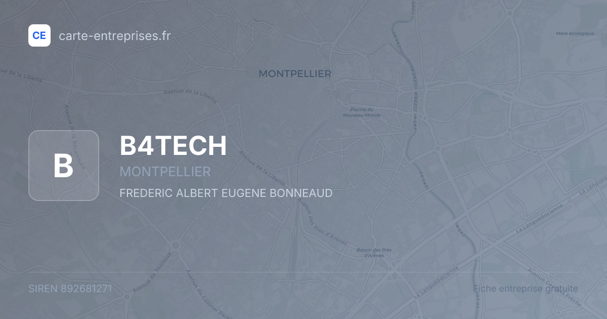 B4TECH — 892681271 — fiche entreprise