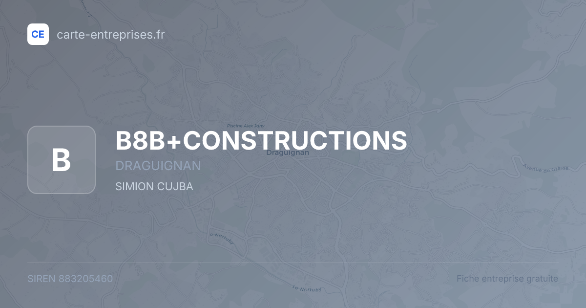 B8B+CONSTRUCTIONS — 883205460 — fiche entreprise