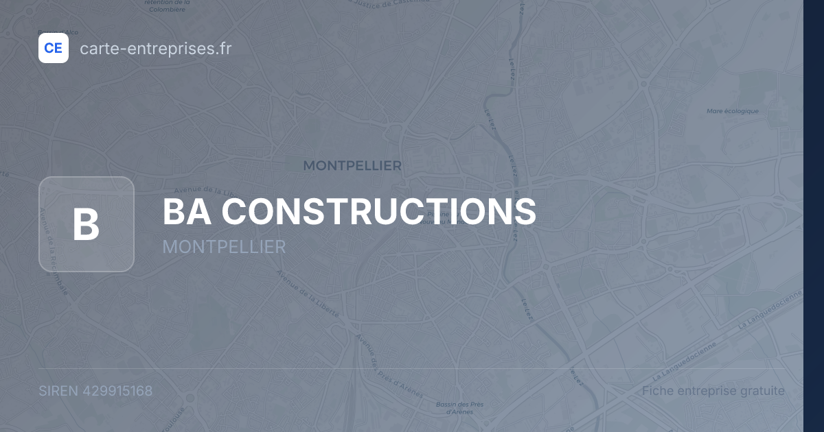 BA CONSTRUCTIONS — 429915168 — fiche entreprise