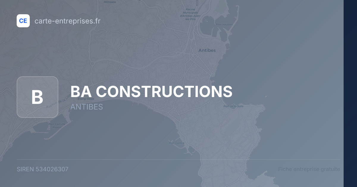 BA CONSTRUCTIONS — 534026307 — fiche entreprise