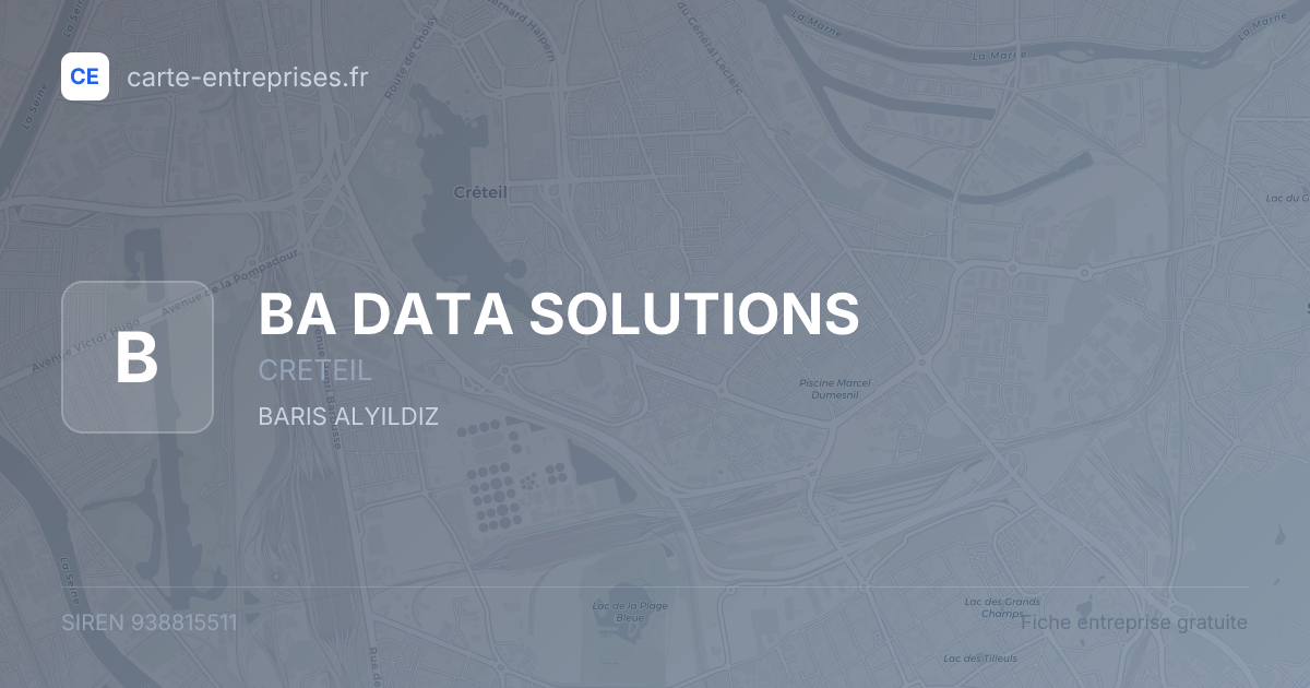 BA DATA SOLUTIONS — 938815511 — fiche entreprise