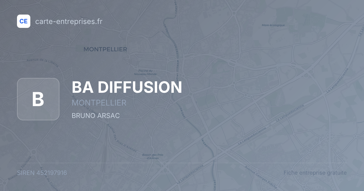 BA DIFFUSION — 452197916 — fiche entreprise