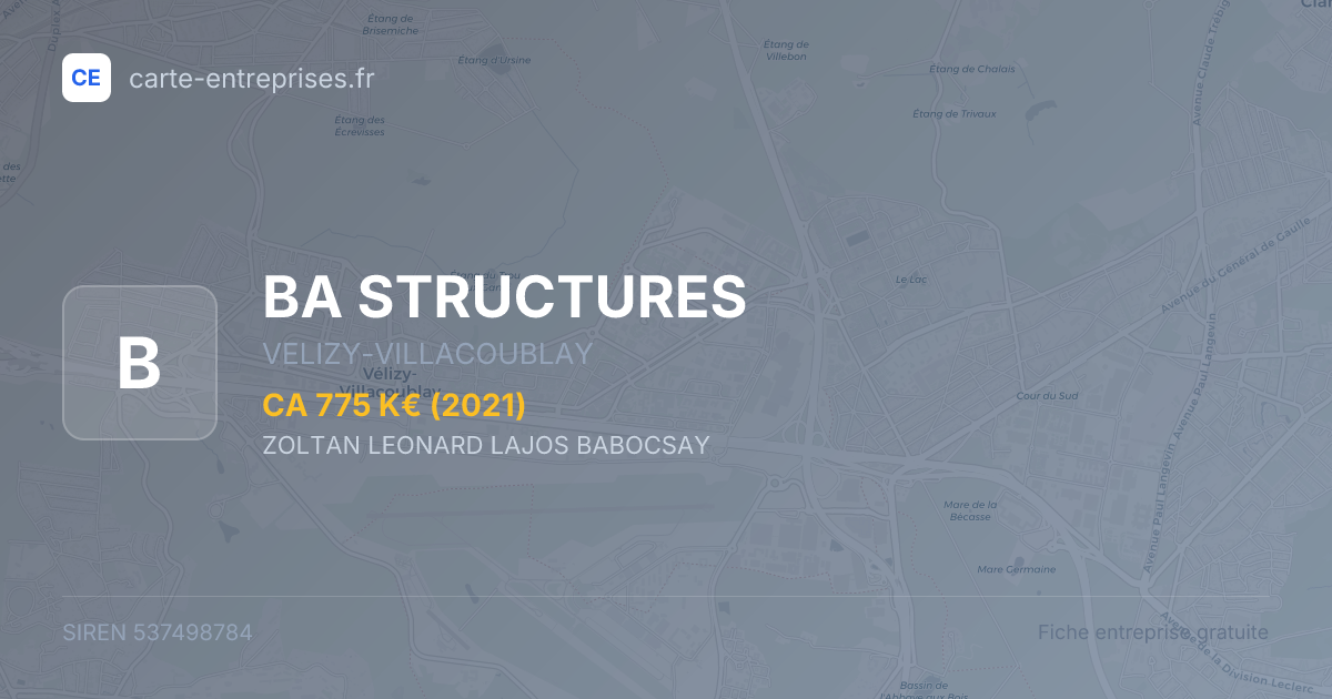 BA STRUCTURES — 537498784 — fiche entreprise