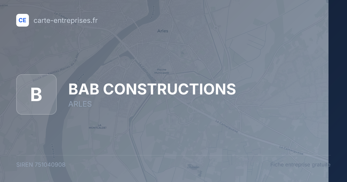 BAB CONSTRUCTIONS — 751040908 — fiche entreprise
