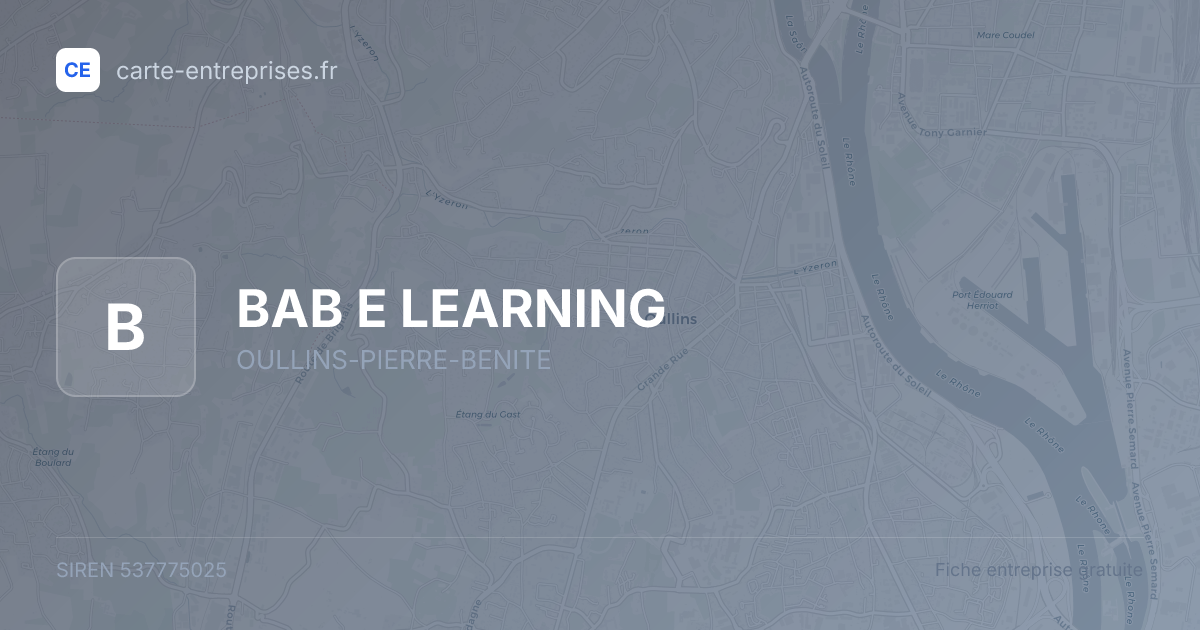 BAB E LEARNING — 537775025 — fiche entreprise