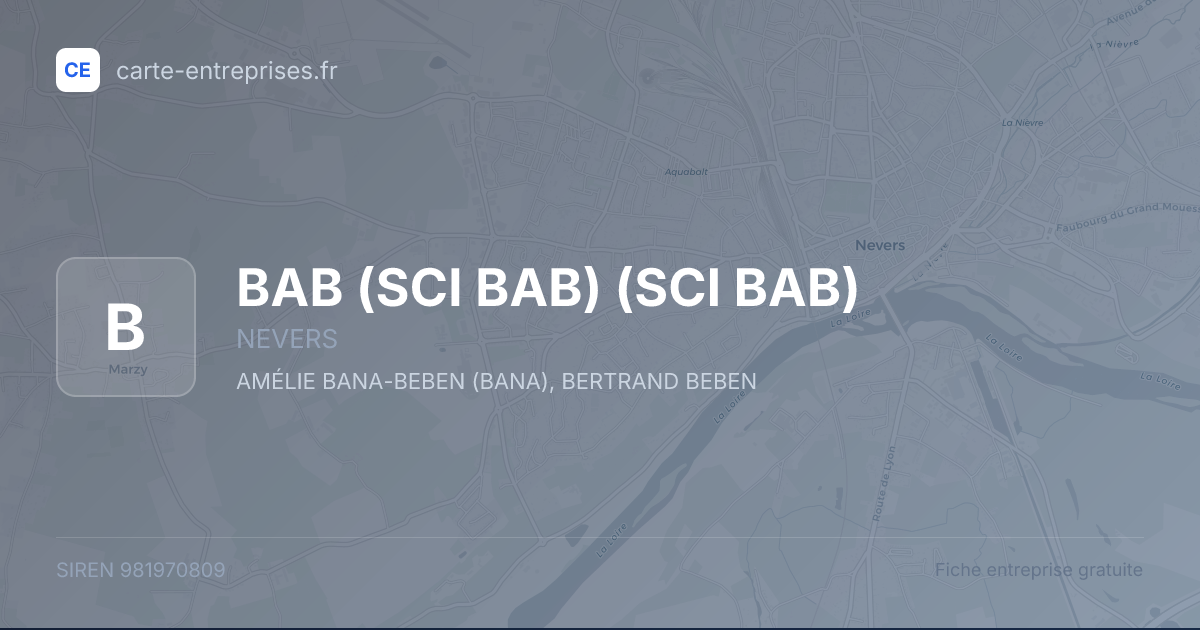 BAB (SCI BAB) (SCI BAB) — 981970809 — fiche entreprise