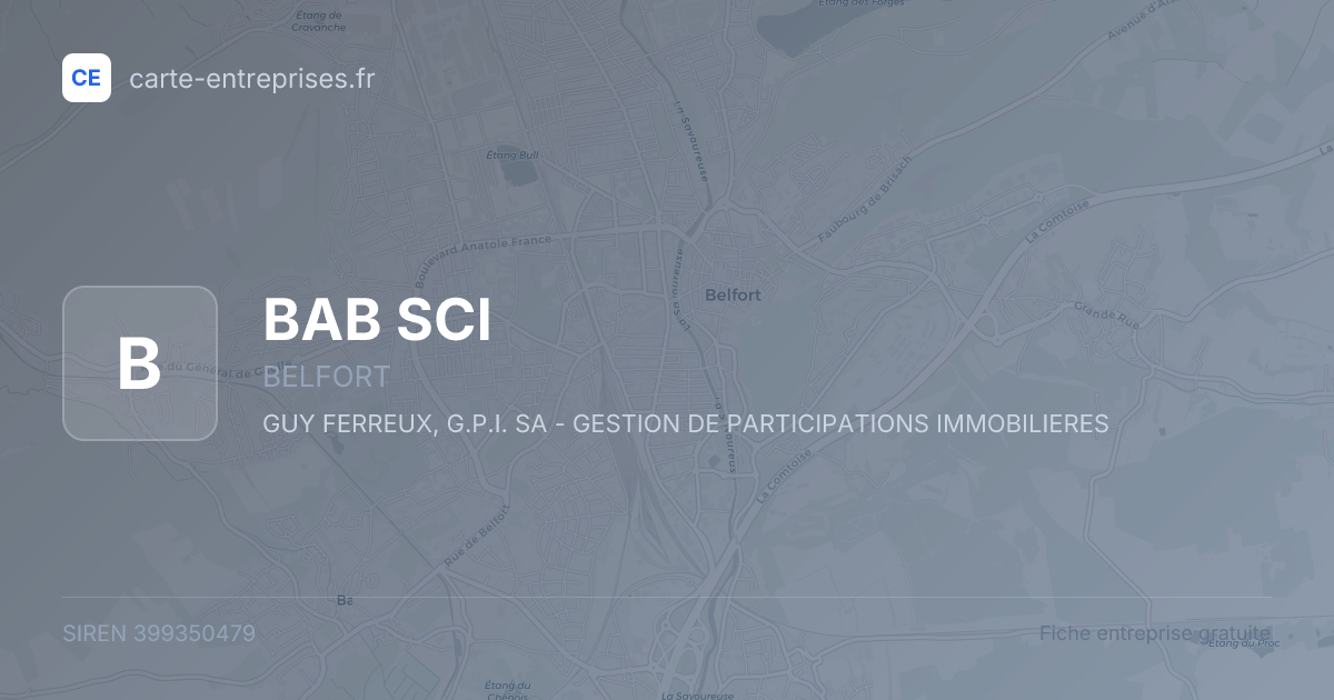 BAB SCI — 399350479 — fiche entreprise