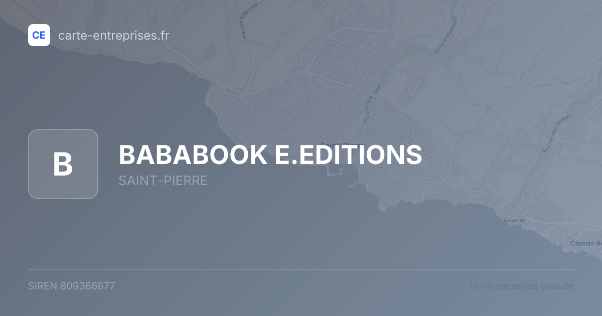 BABABOOK E.EDITIONS — 809366677 — fiche entreprise