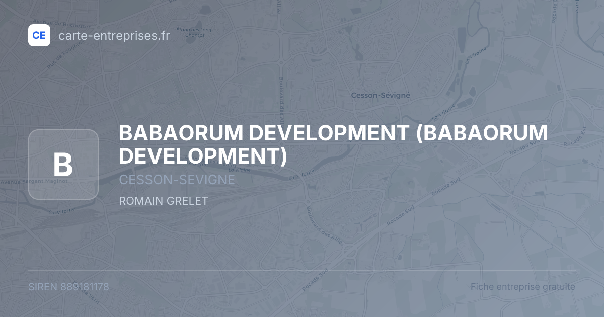 BABAORUM DEVELOPMENT — 889181178 — fiche entreprise