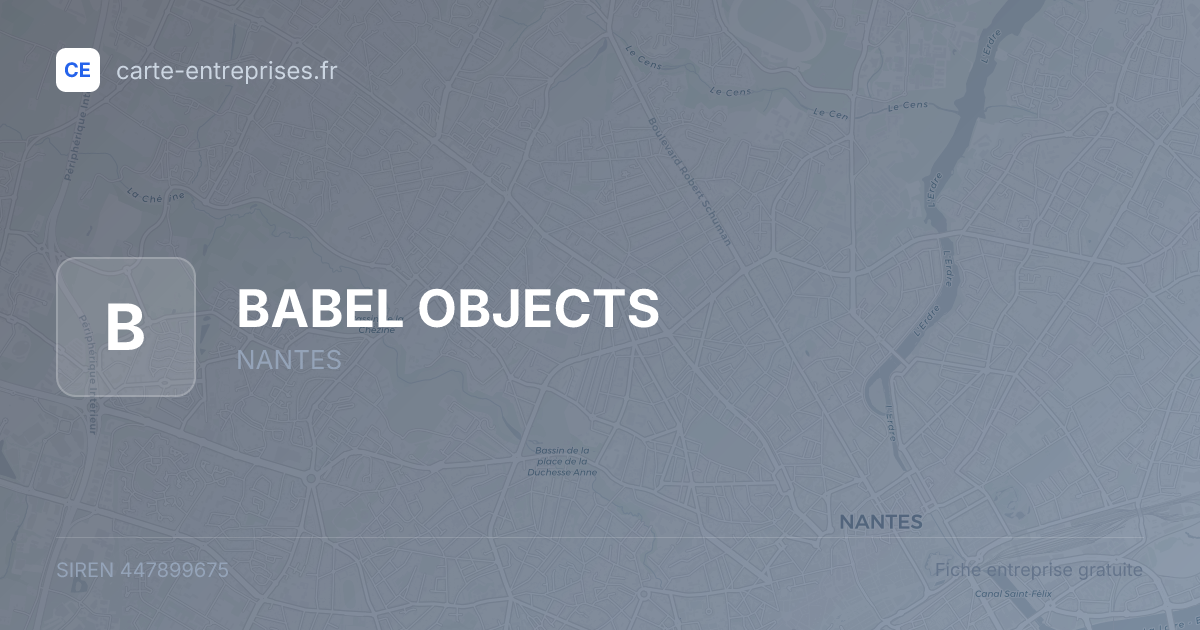 BABEL OBJECTS — 447899675 — fiche entreprise