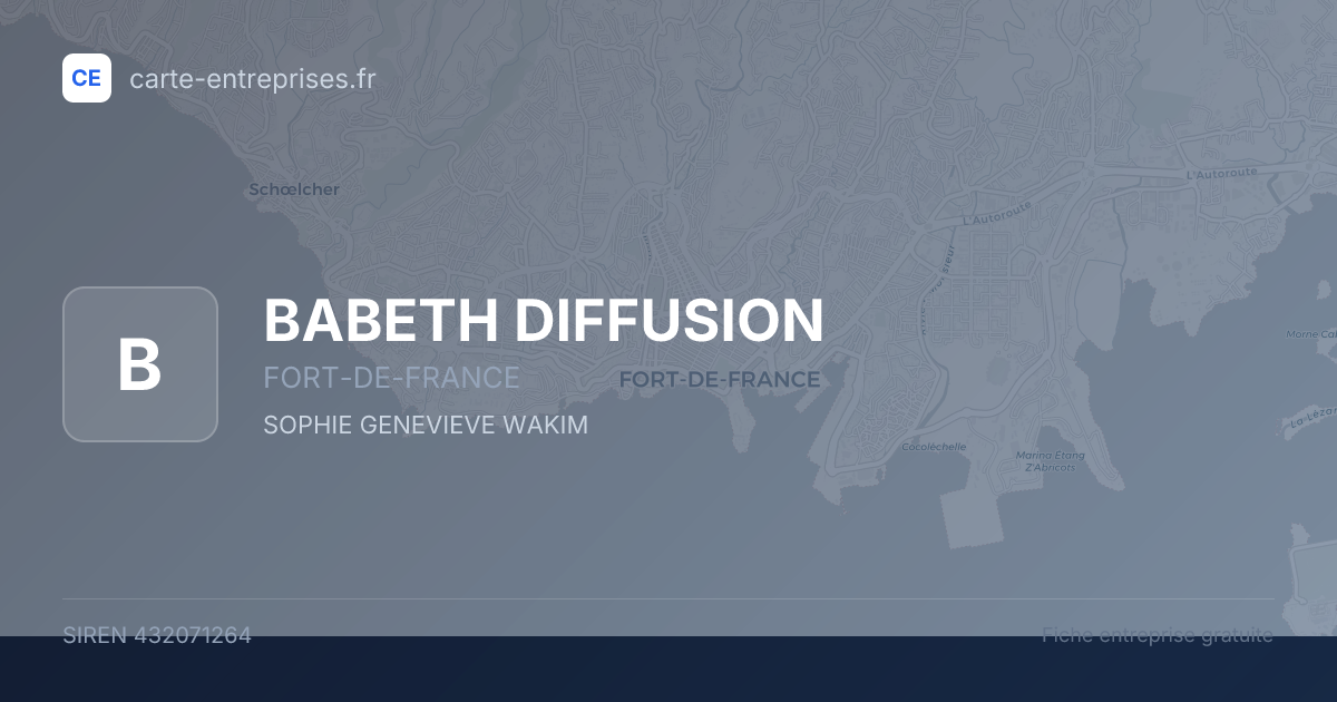 BABETH DIFFUSION — 432071264 — fiche entreprise