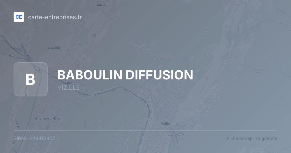 BABOULIN DIFFUSION — 449412907 — fiche entreprise