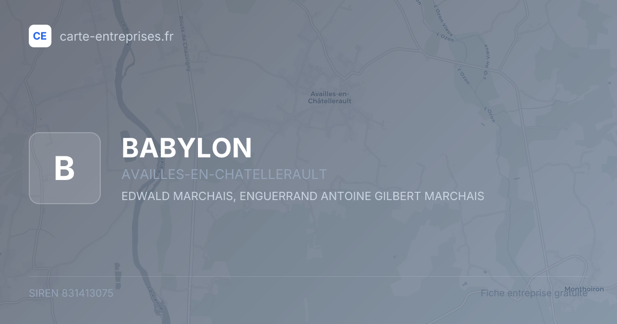 BABYLON — 831413075 — fiche entreprise